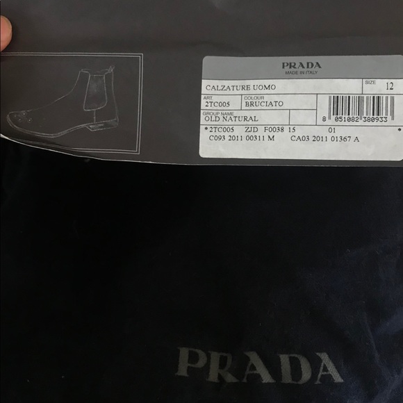 PRADA  man ankle leather boots - Picture 5 of 5